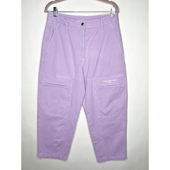 Stella McCartney Purple 2001 Pants Straight Leg Cropped Utility High Rise Size 6 - Picture 2 of 15